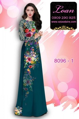 Vải áo dài hoa 3D-DT 8096