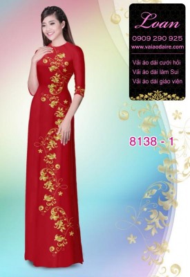 Vải áo dài hoa dây-DT 8138