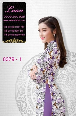 Vải áo dài hoa nhí-DT 8379