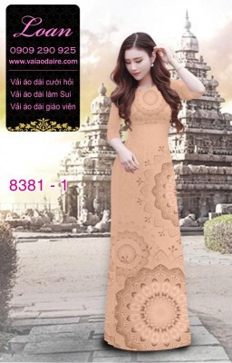 Vải áo dài hoa văn chìm-DT 8381