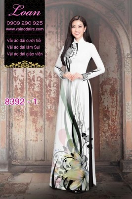 Vải áo dài hoa 3D-DT 8392