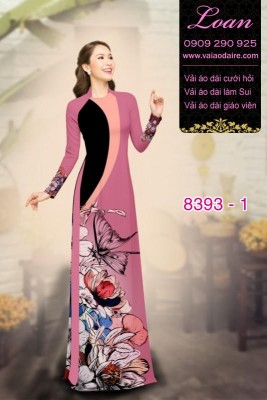 Vải áo dài hoa 3D-DT 8393