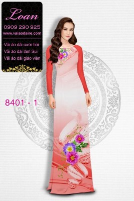 Vải áo dài hoa 3D-DT 8401