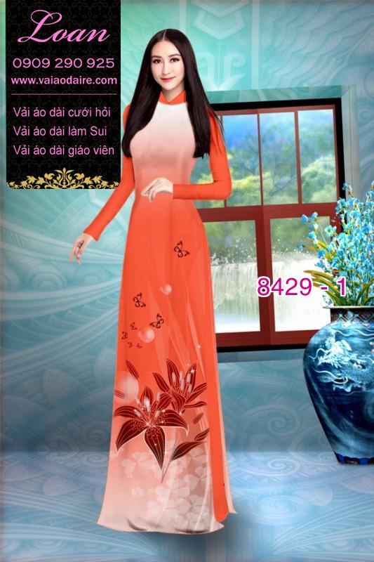 Vải áo dài hoa 3D