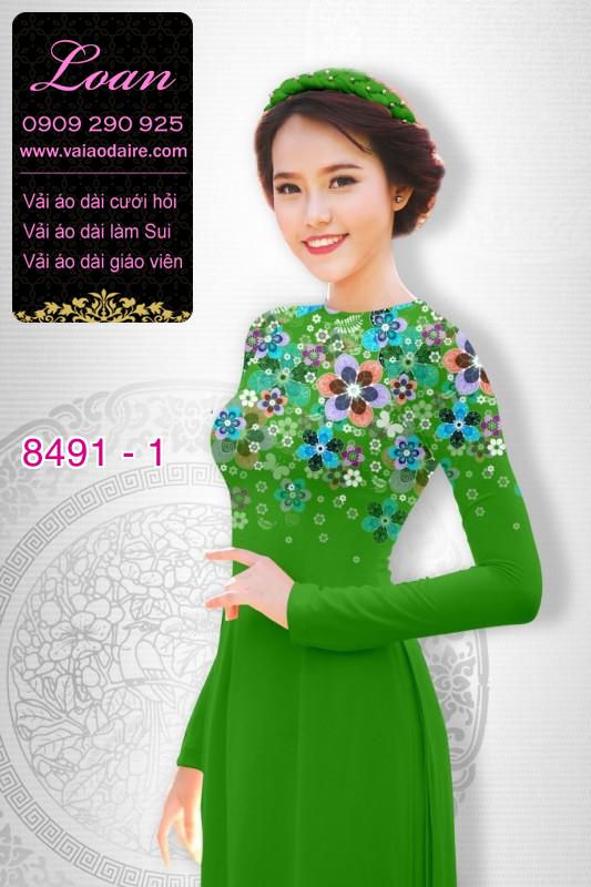 Vải áo dài hoa nhí