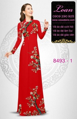 Vải áo dài cành Đào-DT 8493