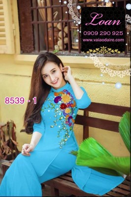 Vải áo dài hoa 3D-DT 8539