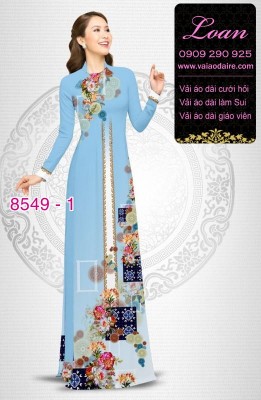 Vải áo dài hoa 3D-DT 8549