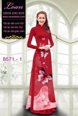 Vải áo dài hoa 3D-DT 8571