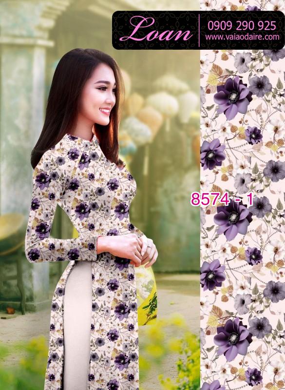 Vải áo dài hoa nhí
