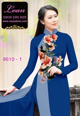 Vải áo dài hoa 3D-DT 8610