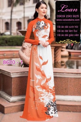 Vải áo dài hoa dây-DT 8620