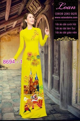 Vải áo dài tết 2020-DT8694