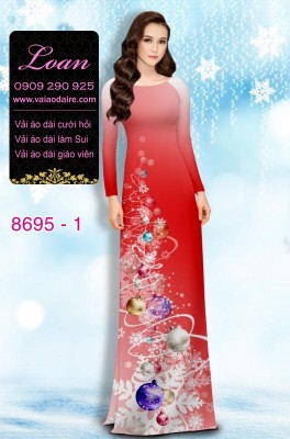 Vải áo dài Noel 2019-DT 8695