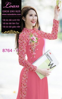 Vải áo dài hoa 3D-DT 8764