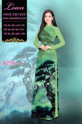 Vải áo dài phong cảnh-DT 8776