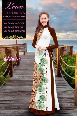 Vải áo dài hoa 3D-DT 8778