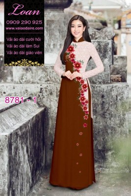 Vải áo dài hoa dây-DT 8781