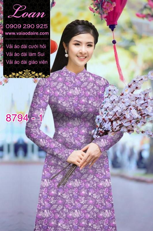 Vải áo dài hoa nhí