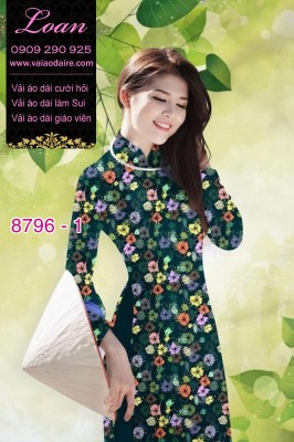 Vải áo dài hoa nhí-DT 8796