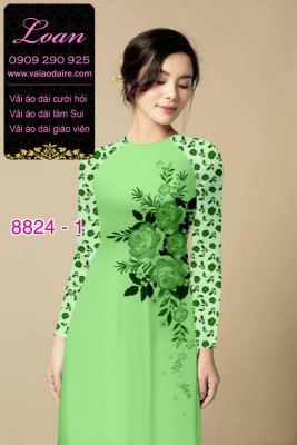 Vải áo dài hoa 3D-DT 8824