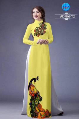 Vải áo dài chim Công-DT 884