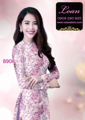 Vải áo dài hoa nhí-DT 8908