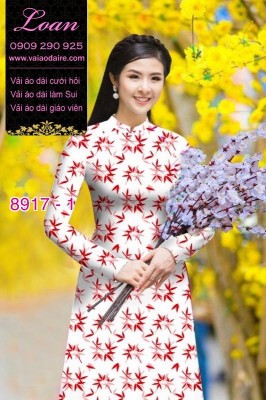 Vải áo dài hoa nhí-DT 8917