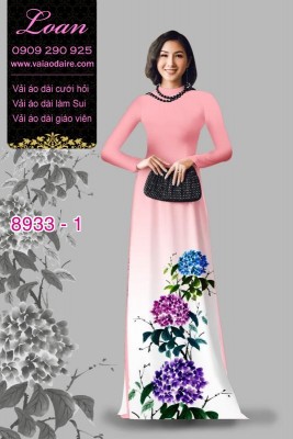 Vải áo dài hoa 3D-DT 8933