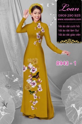 Vải áo dài hoa 3D-DT 8943