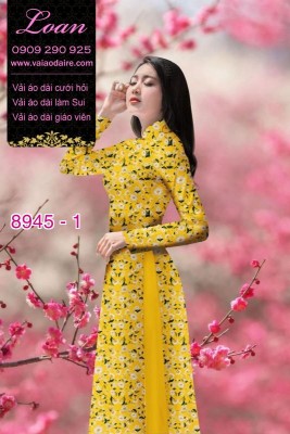 Vải áo dài hoa nhí-DT 8945