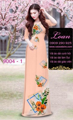 Vải áo dài hoa 3D-DT 9004