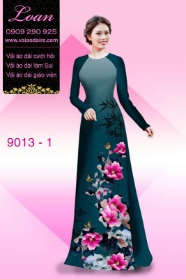 Vải áo dài hoa 3D-DT 9013