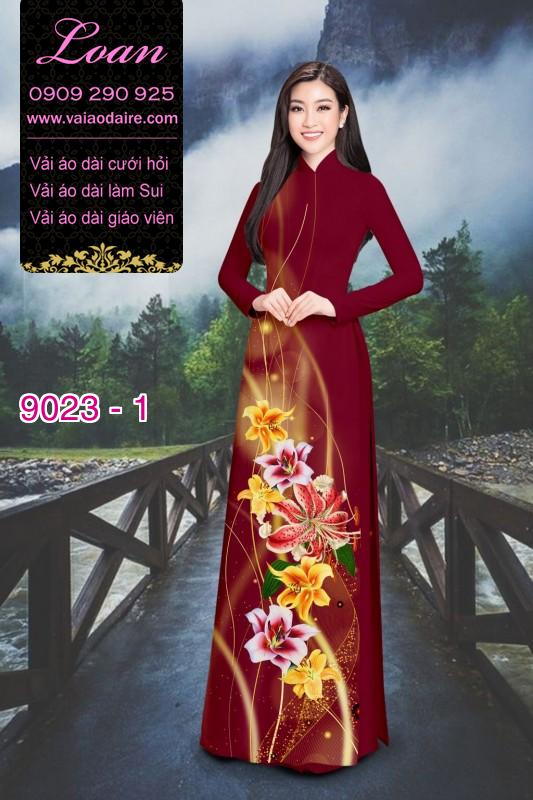 Vải áo dài hoa 3D