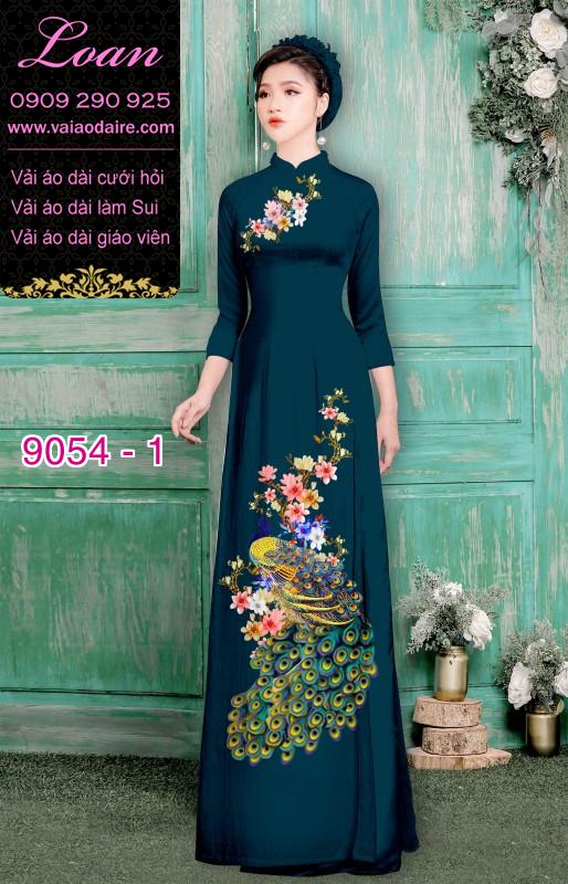 Vải áo dài chim Công