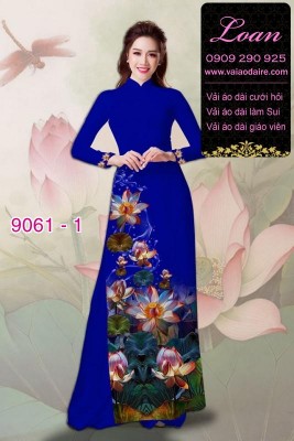 Vải áo dài hoa Sen-DT 9061