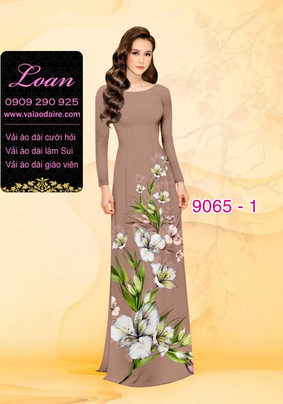 Vải áo dài hoa 3D