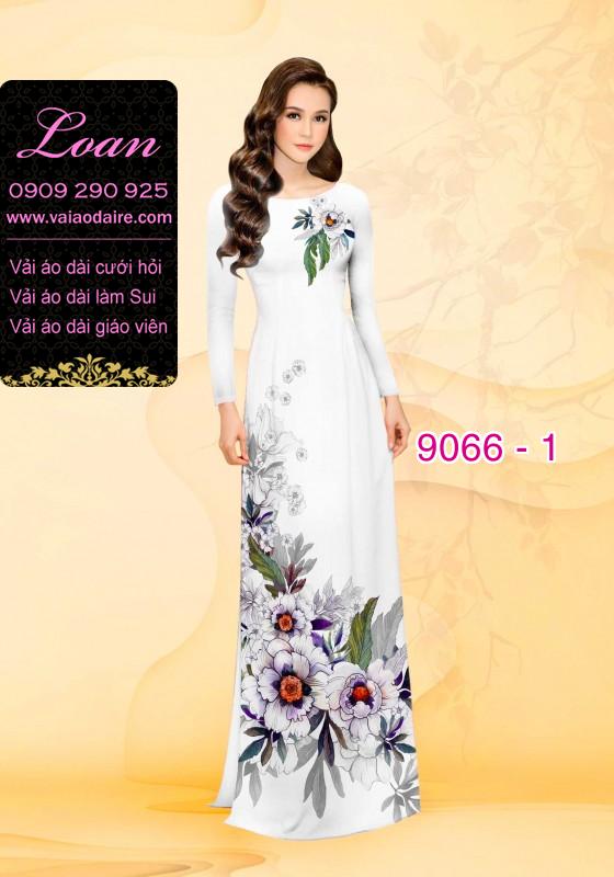 Vải áo dài hoa 3D