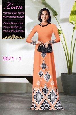 Vải áo dài hoa văn hình thoi-DT 9071