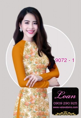 Vải áo dài hoa nhỏ-DT 9072