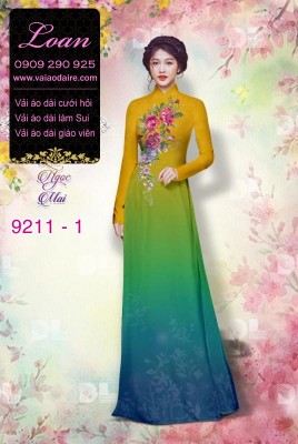 Vải áo dài hoa 3D-DT 9211