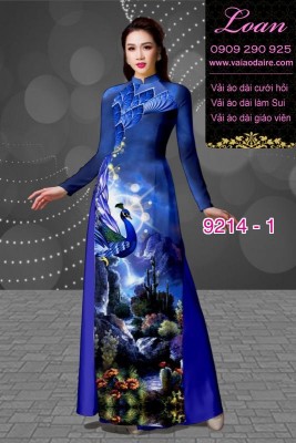 Vải áo dài hoa 3D-DT 9214