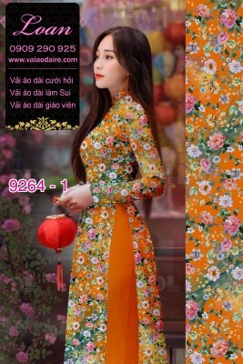 Vải áo dài hoa nhí-DT 9264