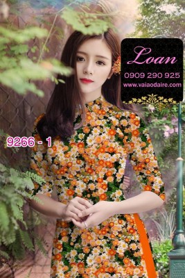 Vải áo dài hoa nhí-DT 9266