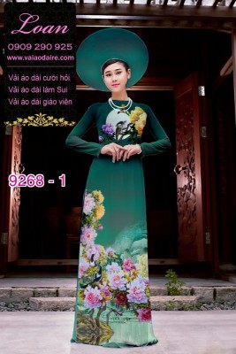 Vải áo dài hoa 3D-DT 9268