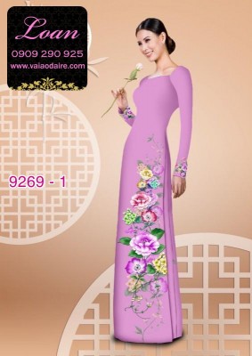 Vải áo dài hoa 3D-DT 9269