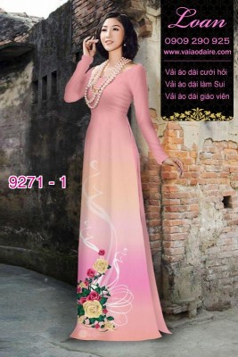 Vải áo dài hoa 3D-DT 9271