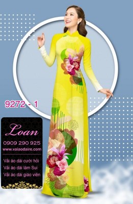 Vải áo dài hoa 3D-DT 9272