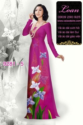 Vải áo dài hoa 3D-DT 9281