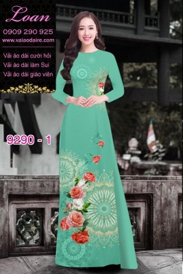 Vải áo dài hoa 3D-DT 9290